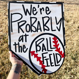 Ball Field Door Hanger Sign