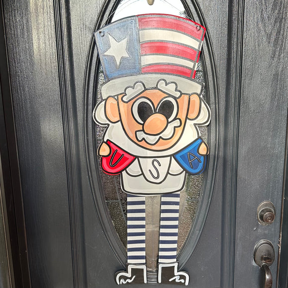 4th of July Hanging Gnome Sign