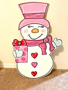 Winter Snowman Door Hanger